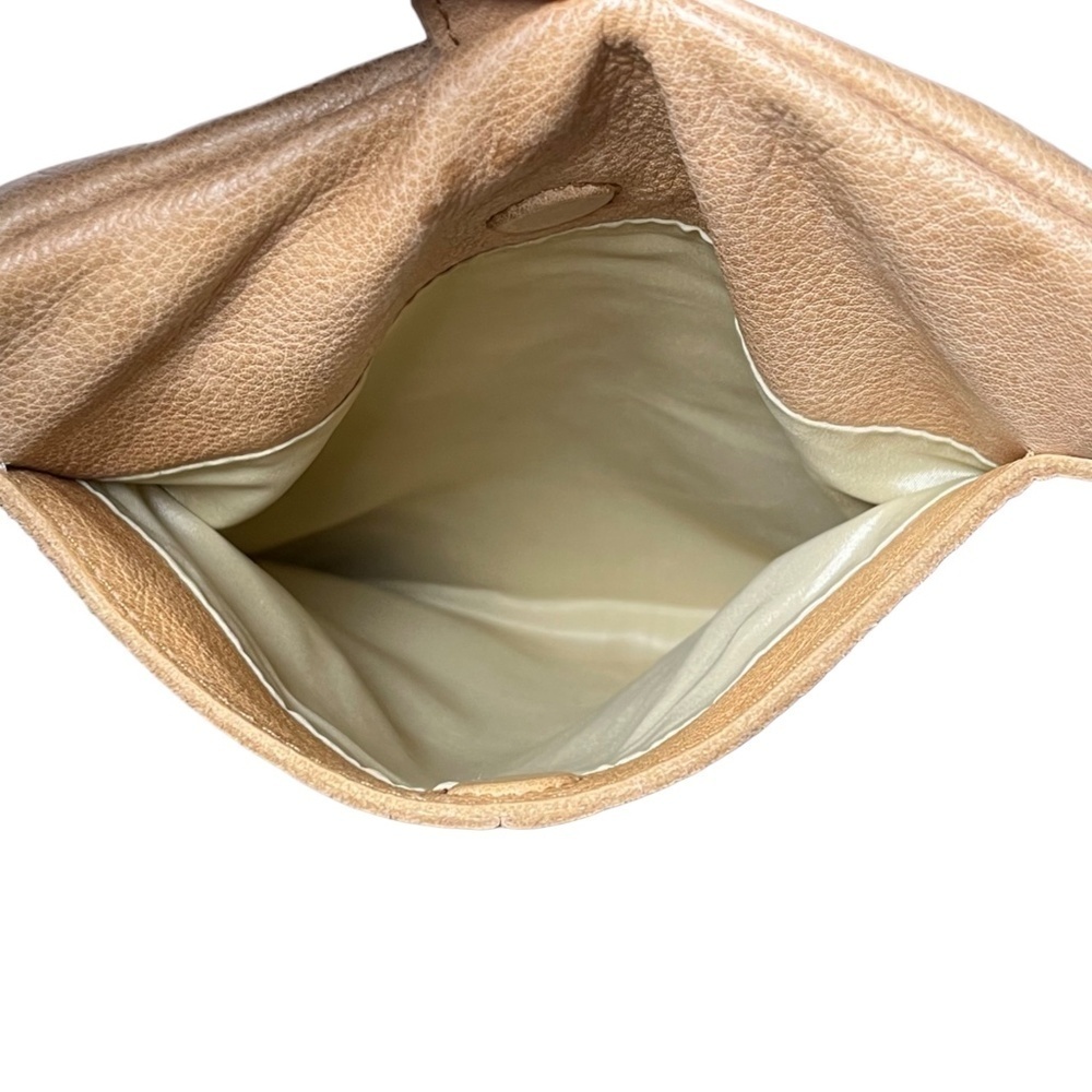 Latico Crossbody Soft Pebbled Leather Tan Removable Strap Handmade in India - Picture 9 of 10